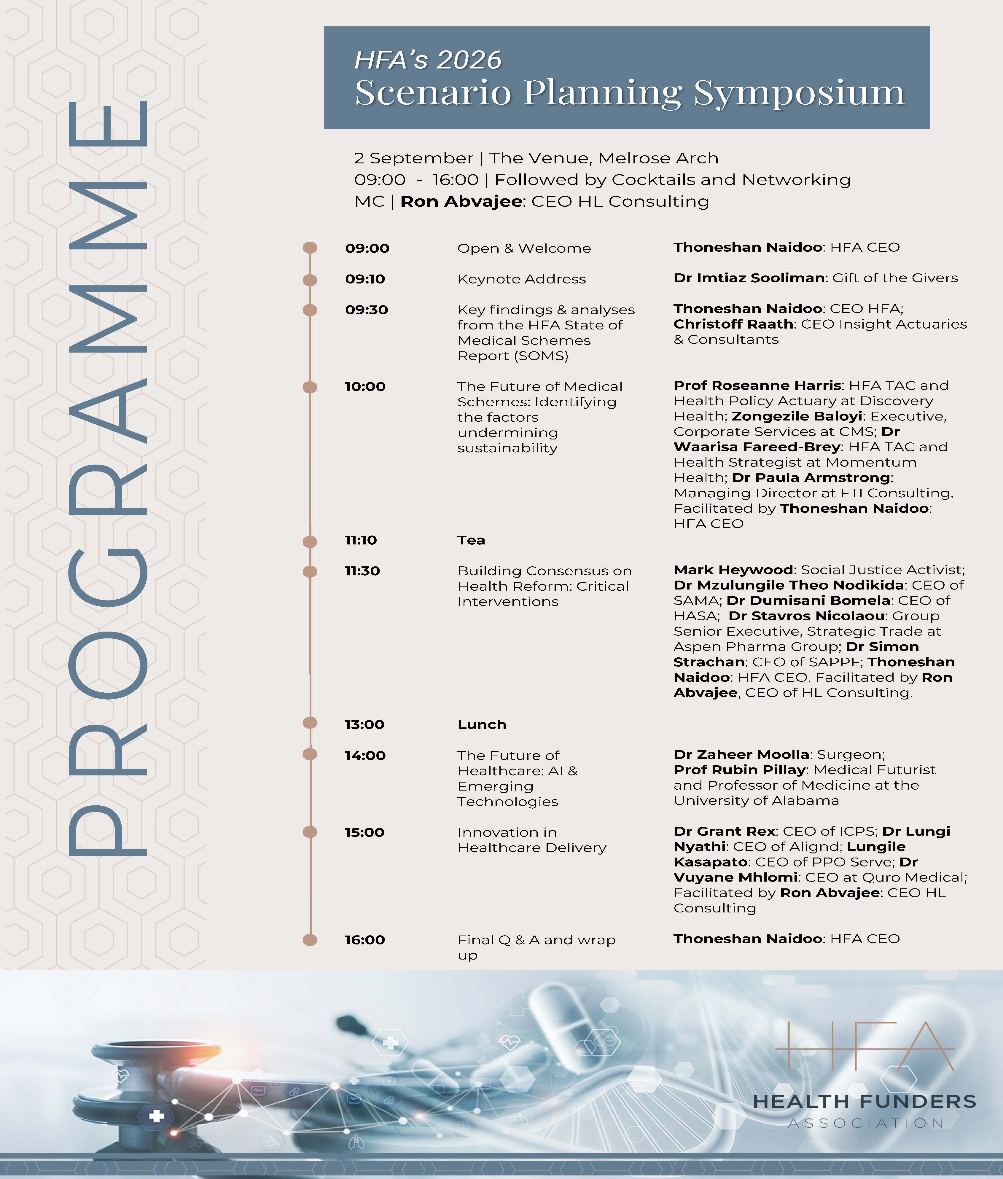 HFA 2026 Scenario Planning Symposium programme